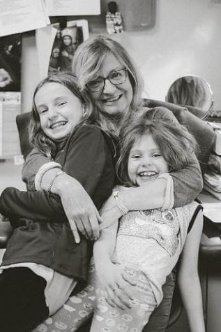 Jarrod Cushing’s wife, Kate, with her mother, Susan, and sister Amanda.